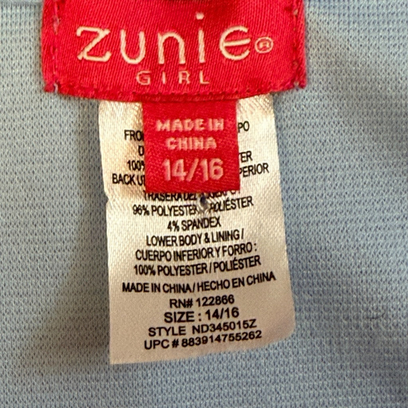 Zunie Girls Sequin Tulle Dress Blue Ombre Party Formal Size 14/16 - Picture 3 of 11
